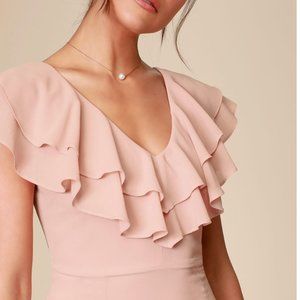 Betsey Blush Ruffled Midi Dress